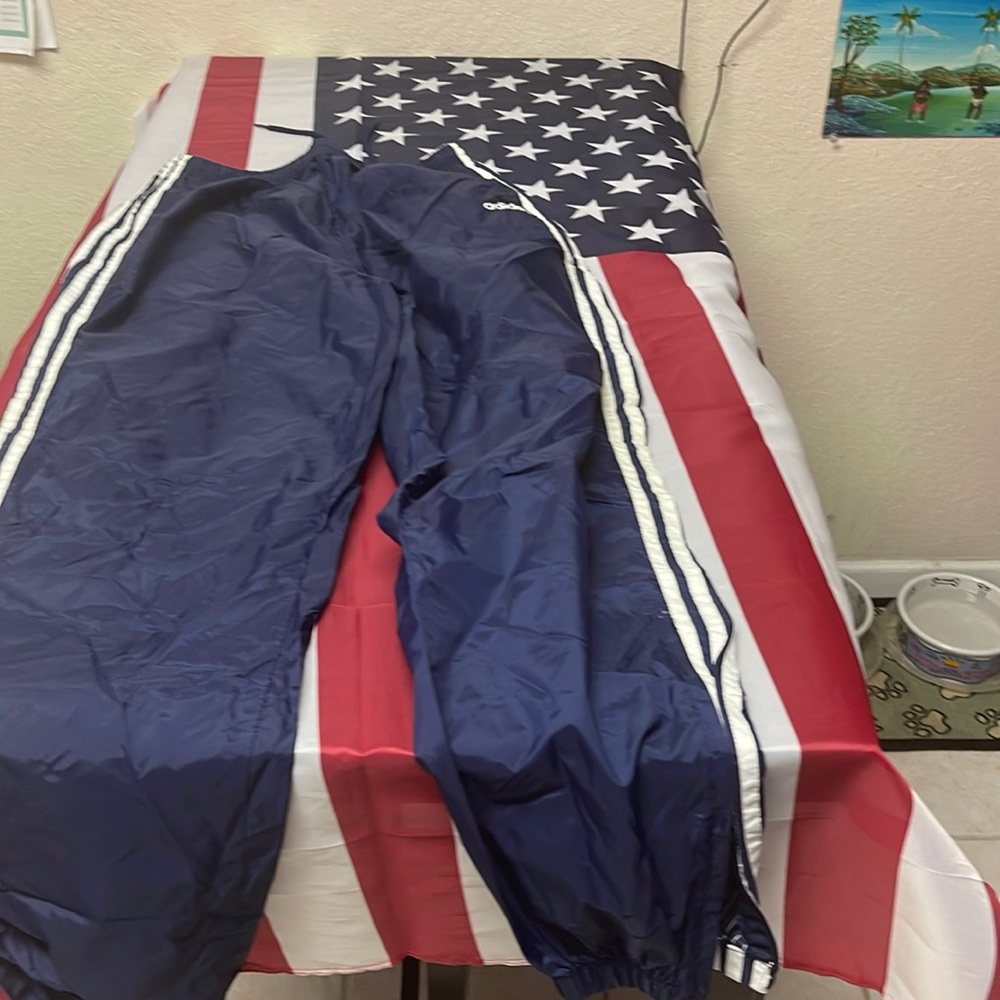 Adidas light navy pant . Wind breaker pant medium
